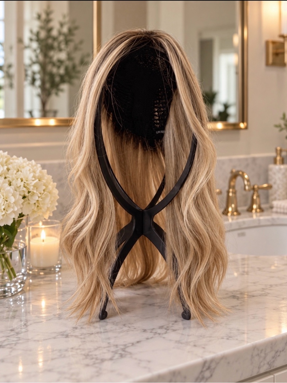 UniWigs Upgraded Courtney 16” Human Hair Topper 672LR Light Permafrost NWT remov